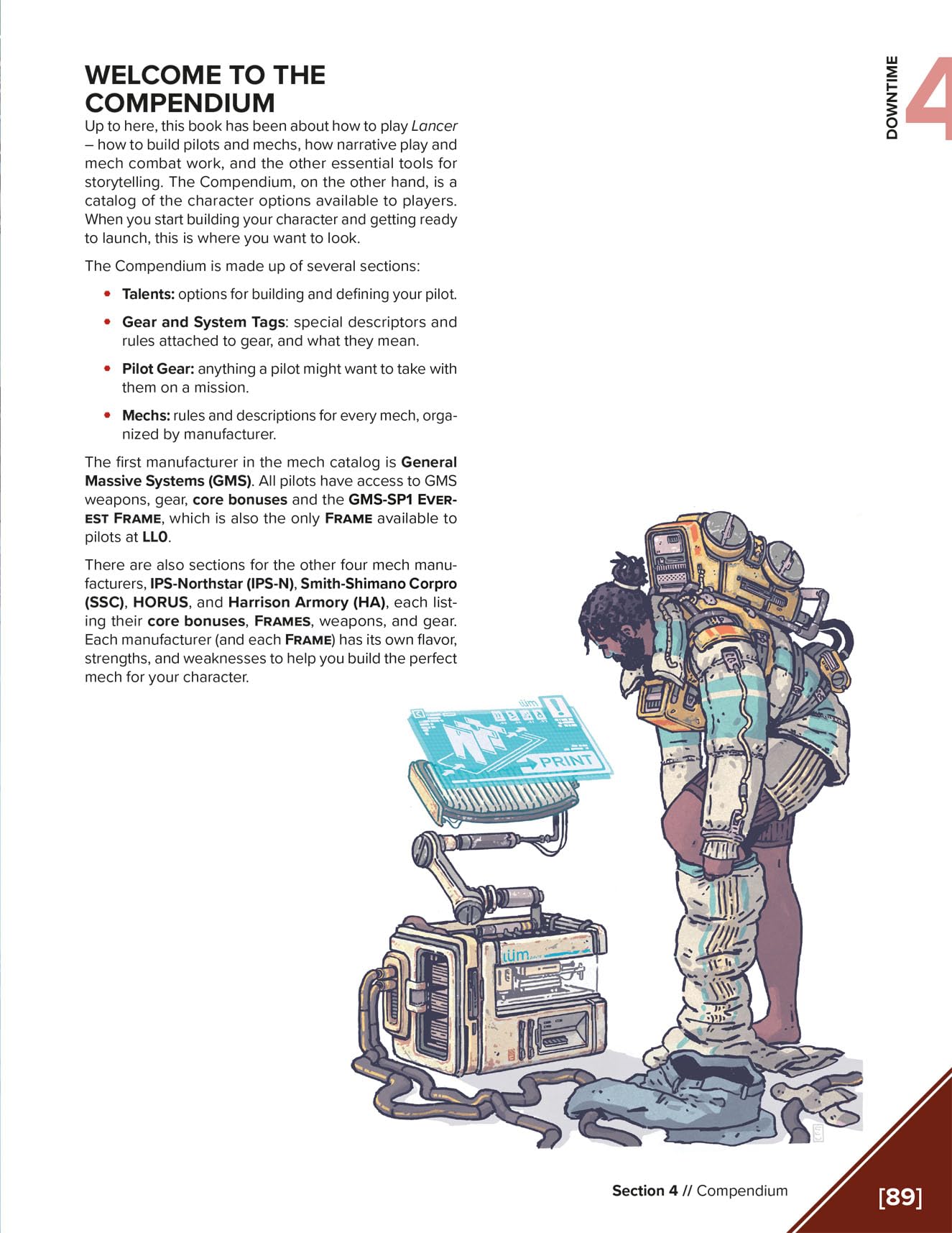 Lancer TTRPG Core Rulebook Lancer TTRPG Core Rulebook Hardcover