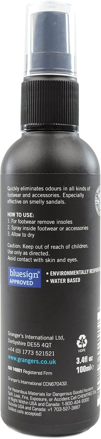 Grangers Odor Eliminator/Powerful Shoe Odor Killing / 3.4oz: Sports & Outdoors
