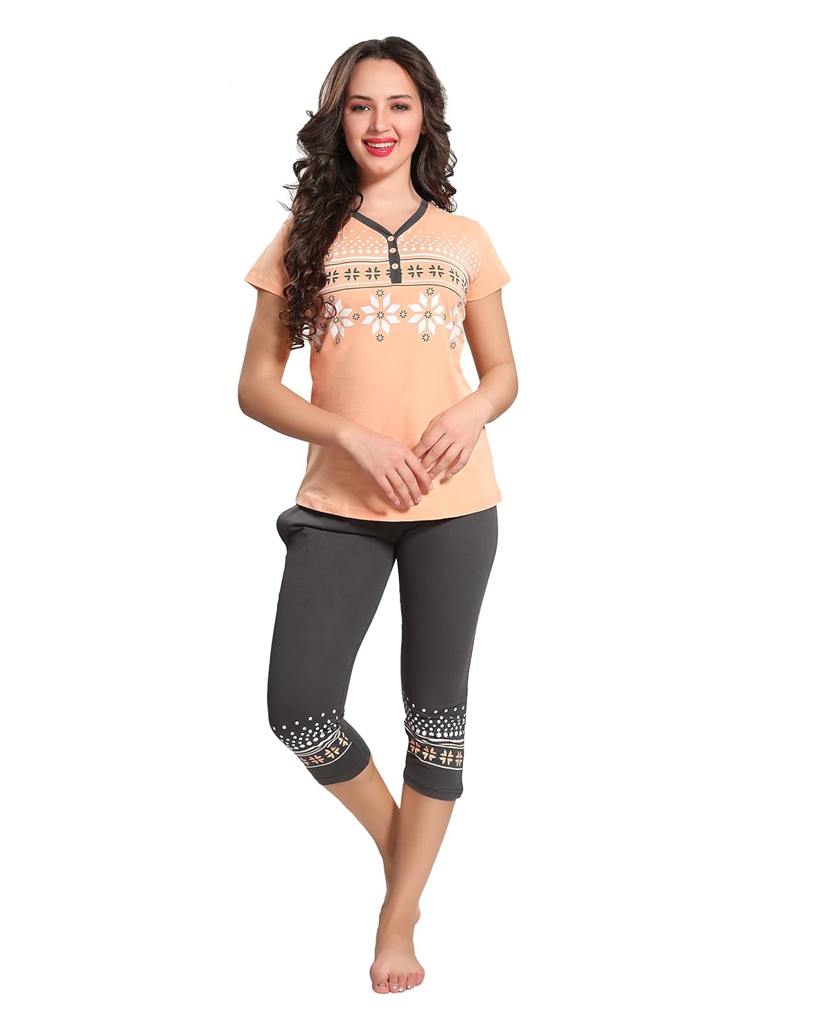 av2 women's cotton night suit set