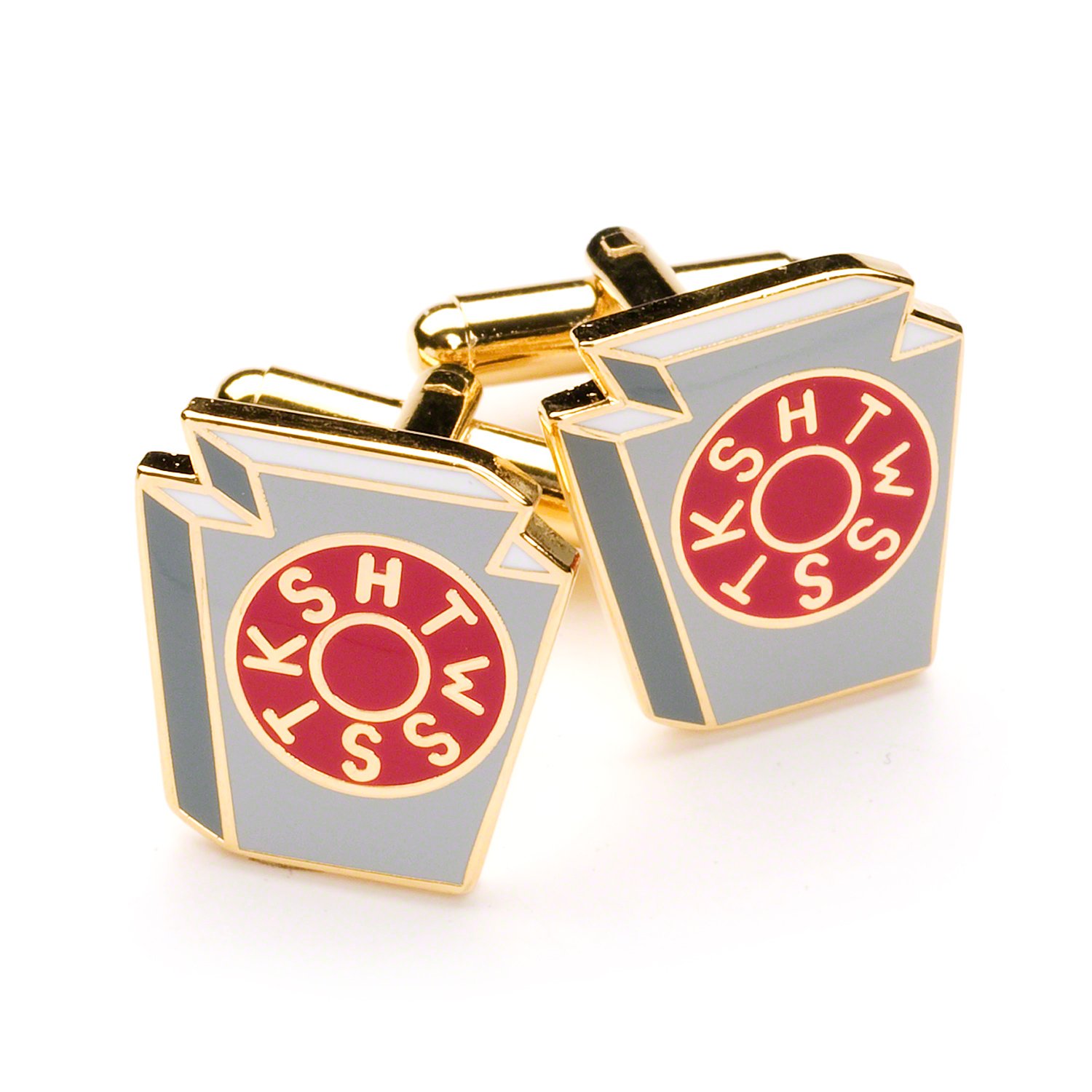 THE MASONIC COLLECTION Mark Degree Freemasons Mens Gold Plated Cufflinks - Velvet Gift Pouch