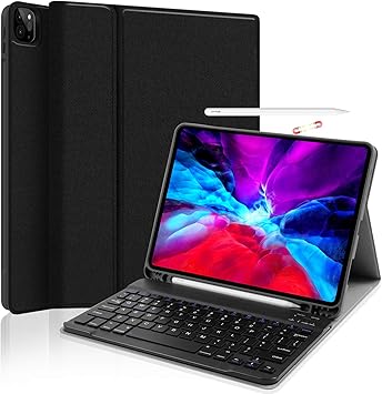 Amazon Com Ipad Pro 11 Keyboard Case 2020 Juqitech Smart Case With Wireless Keyboard Support Pencil Holder Charging Holder Detachable Keyboard Flip Stand Magnetic Cover For Ipad Pro 11 2nd Generation