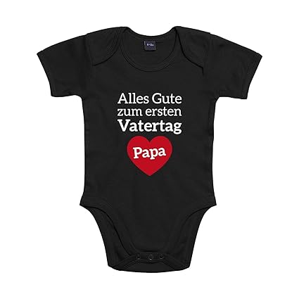 Shirt-Panda Baby Body Vatertag Papa Für Jungen Und Mädchen Mit Motiv Spruch Alles Gute zum ersten Vatertag Papa in 10 erhältl