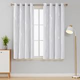 Deconovo Silver Grey Curtains 46 x 54 Inch Blackout Thermal Eyelet Pair view 2
