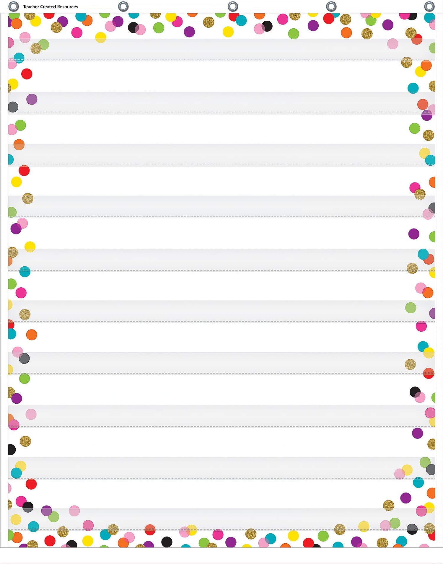 Confetti 10 Pocket Chart, 34" x 44"