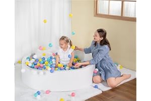 UHAPPYEE Extra Large Soft Ball Pit for Toddler, 51 x 11.8 in Foam Ball Pit for Baby Kids - White