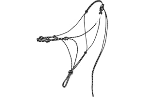 Knotty Girlz 4 Knot Horse Rope Training Halter - 3/16" (5mm) Very Thin! Stiff Polyester Rope