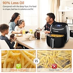 VILIWIN Air Fryer 8 Preset Menus 4.5 QT Digital
