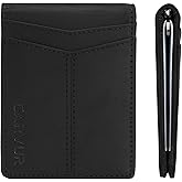 CARVUR Slim Bifold RFID Blocking Full Grain Genuine Leather Front Pocket Minimalist Thin Wallet with Money Clip for Men - (SB20)