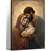 Tableau Toile Vierge Marie Et Jésus Enfant - Art Religieux Catholique - Neuf