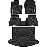 YITAMOTOR Floor Mats & Cargo Liner Fit for Mazda CX-5 2017-2021, TPE All Weather Custom Fit Floor Liners for Mazda CX5, 1st & 2nd Row and Trunk Liner Car Mats Set Accessories, Black