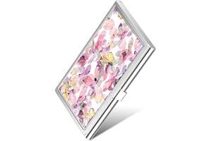 Rouidr Business Card Holder, Small Business Card Case, Slim Metal Business Card Organizer, Pocket Name Card Holder Wallet