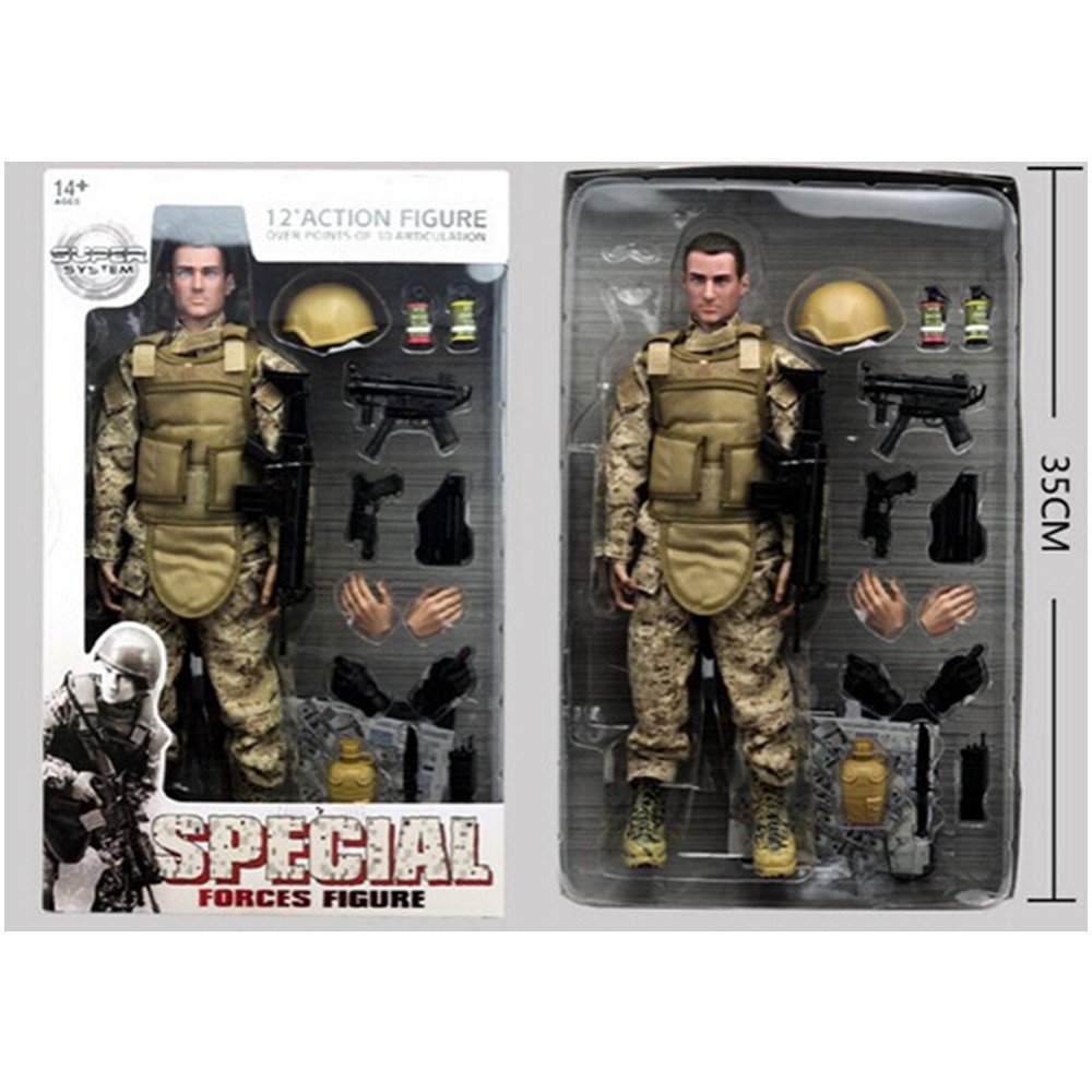 Hwydo 12" 1/6 Military Army Combat Desert ACU Soldier Action Figure Model NB01