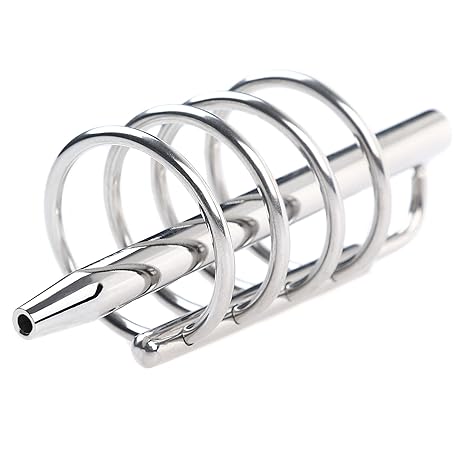 BEWISH Dilatatoren Penis Plug Edelstahl für Männer Hollow Harnröhrensonden Bohrung Urethral Sounding Plug Cockring Penisstick