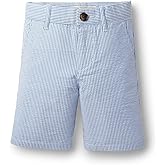 Hope & Henry Boys' Organic Seersucker Short, 5, Blue Seersucker