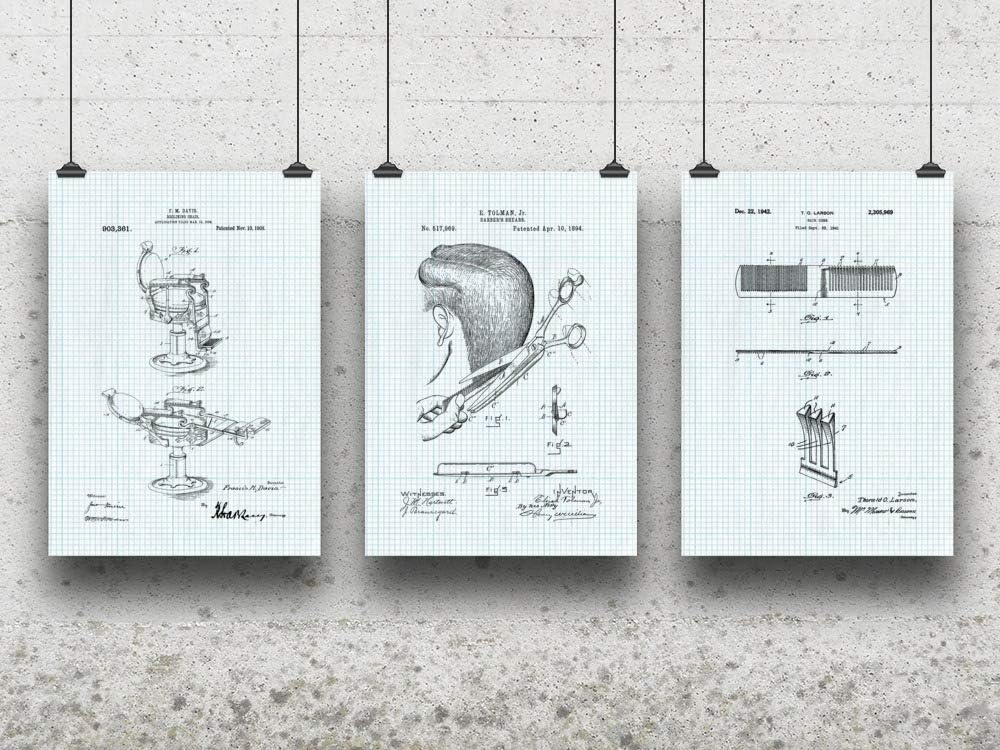 Amazon Com Hair Stylist Salon Poster Set Barber Shop Tattoo