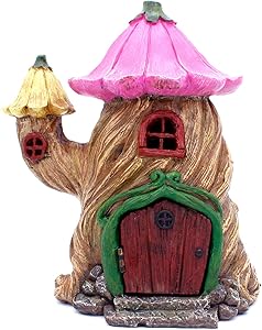 Fairy Garden Tree House - 7 Inch Fairy Garden Home Detailed Fairy Garden Decor with Working Door
