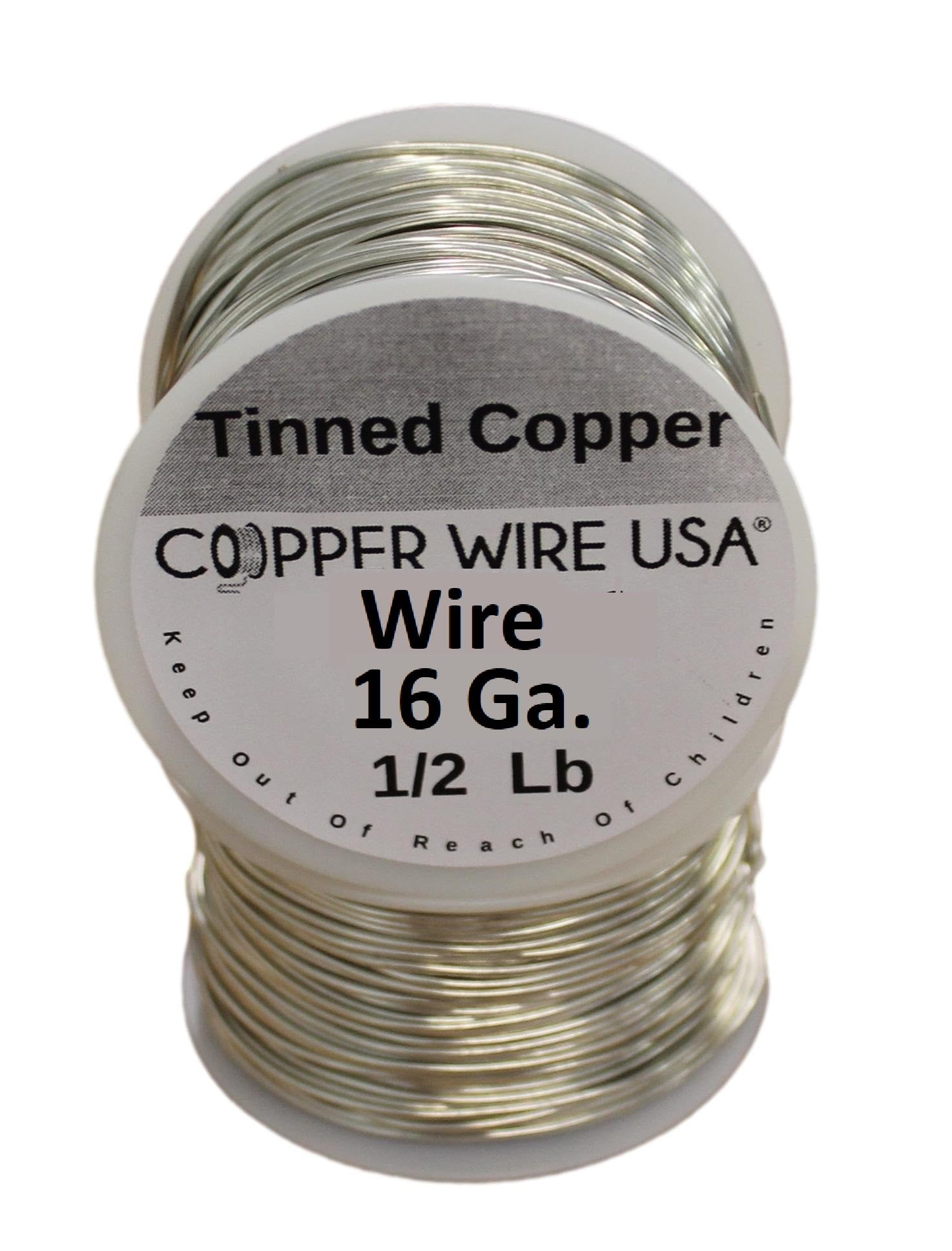 Photo 1 of 1/2 Lb. Tinned-Copper Bus Bar, Wire, Solid (Soft) Annealed Uninsulated (16 AWG. - 63 Ft Spool)