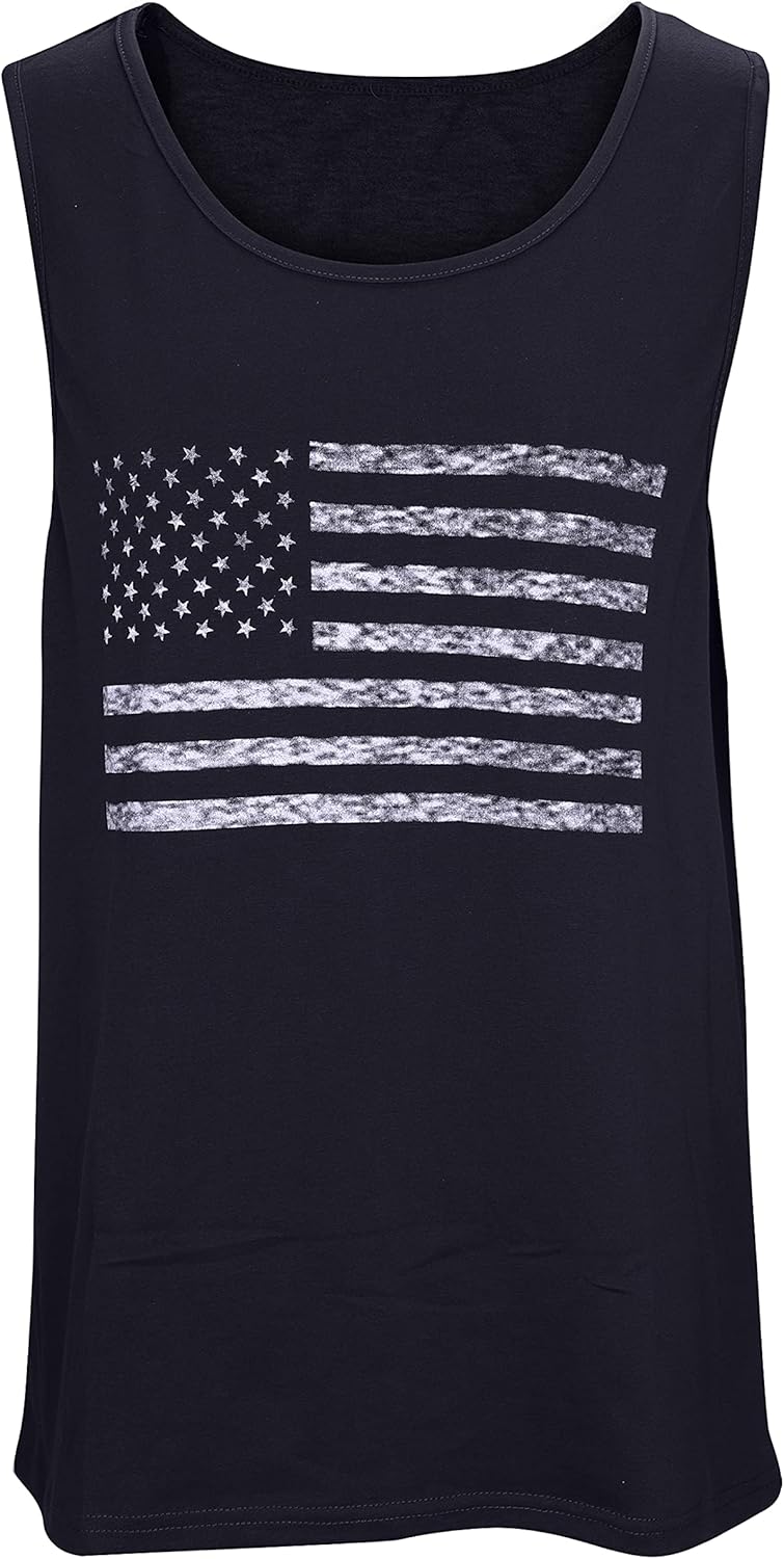 LUKYCILD American Vintage Flag Men Tank Tops Classic Patriot USA Stripes and Star Gift Vest at  Men’s Clothing store