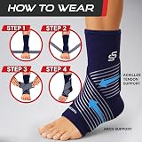 SS Sleeve Stars Ankle Brace with Removable Strap Navy Small/Medium view 7