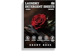 CUBEFLOW Laundry Detergent Sheets, Ebony Rose Scent - 60 Loads | 72-hour long lasting fragrance, Eco Friendly Sheets | Pre-Measured, Liquidless for Deep Clean | Hypoallergenic, Travel Laundry Soap Strips