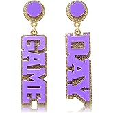 Game Day Earrings for Women, Acrylic Football Earrings Game Day Accessories Team Sports Fan Earrings Football Team Gifts