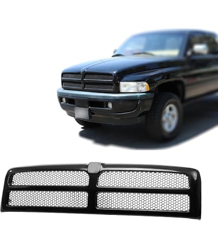 2002-2005 Dodge RAM 1500/ 2003-2005 RAM 2500/3500 Glossy Black 1PC Rivet Mesh Style Front Grille - K2 Motor 2002-2005 Dodge RAM 1500/ 2003-2005 RAM 2500/3500 Glossy Black 1PC Rivet Mesh Style Front Grille - K2 Motor