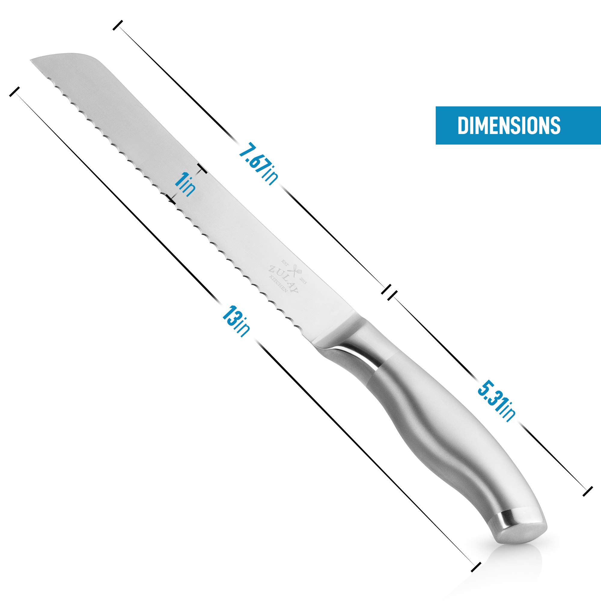 ( See all photos) Zulay Serrated Bread Knife 8 inch UltraSharp