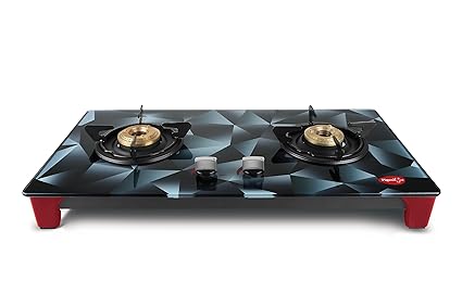 Pigeon by Stovekraft Infinity Stealth - 2 Burner LPG Glass Top