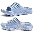 KuaiLu Womens Recovery Sandals With Comfortable Plantar Fasciitis Support,Ladies Orthotic Open Toe Sport Slides Thick Cushion Reduces Stress on Feet,Joints & Back Post-Exercise
