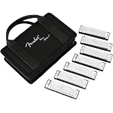 Fender Blues Deluxe Harmonica, Pack of 7 with case (Keys C, G, A, D, F, E, B Flat)