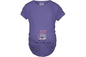 Crazy Dog Tshirts Maternity Bun in The Oven T Shirt Funny Pregnancy Announcement New Baby Tee