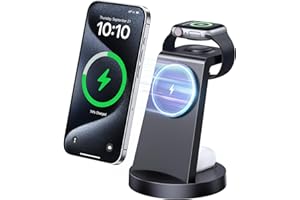 Anlmz Wireless Magnetic Charger Station for iPhone:3 in 1 Charging Stand for iPhone15 14 13 12 pro max & AirPods 3/2/Pro & iWatch