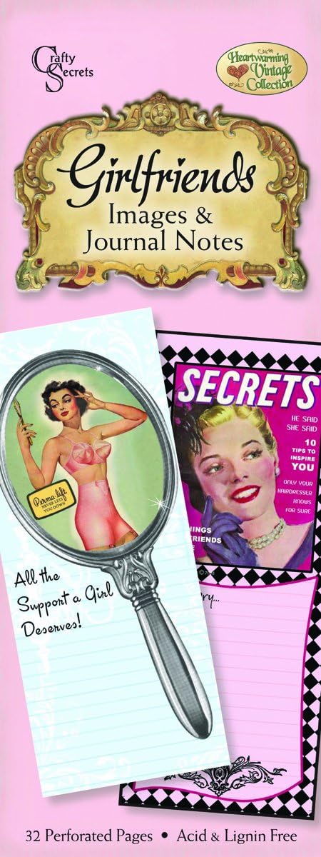 Crafty Secrets Heartwarming Vintage Girlfriends Image & Journal Note