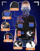 Lehoo Castle Nerf Target Electronic Target Set 60 Darts Vest Mask Goggle view 3