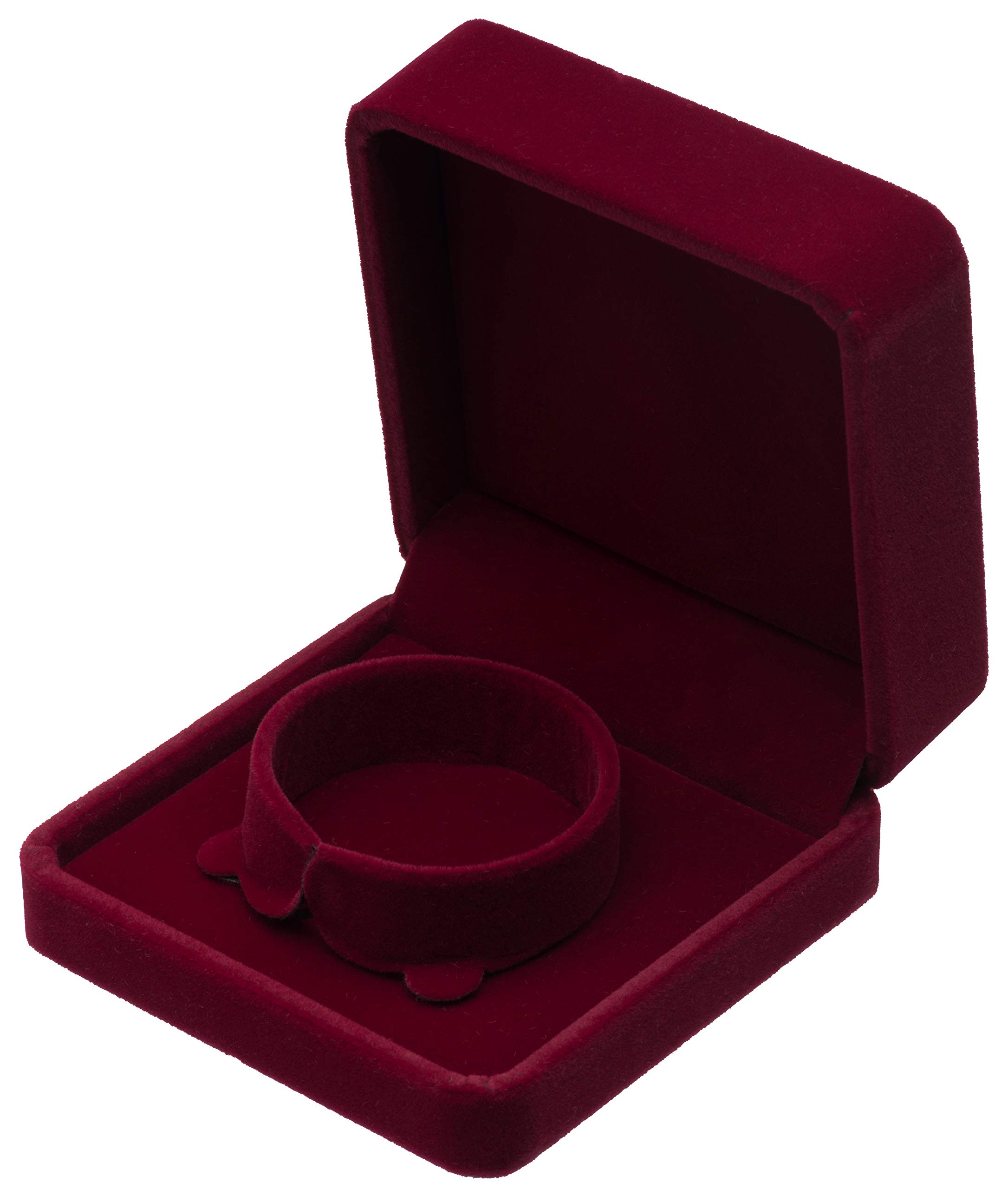 POKOFO Velvet Bracelet Gift Boxes Bangle Display Jewelry Box Storage Case Organizer Holder (Red)