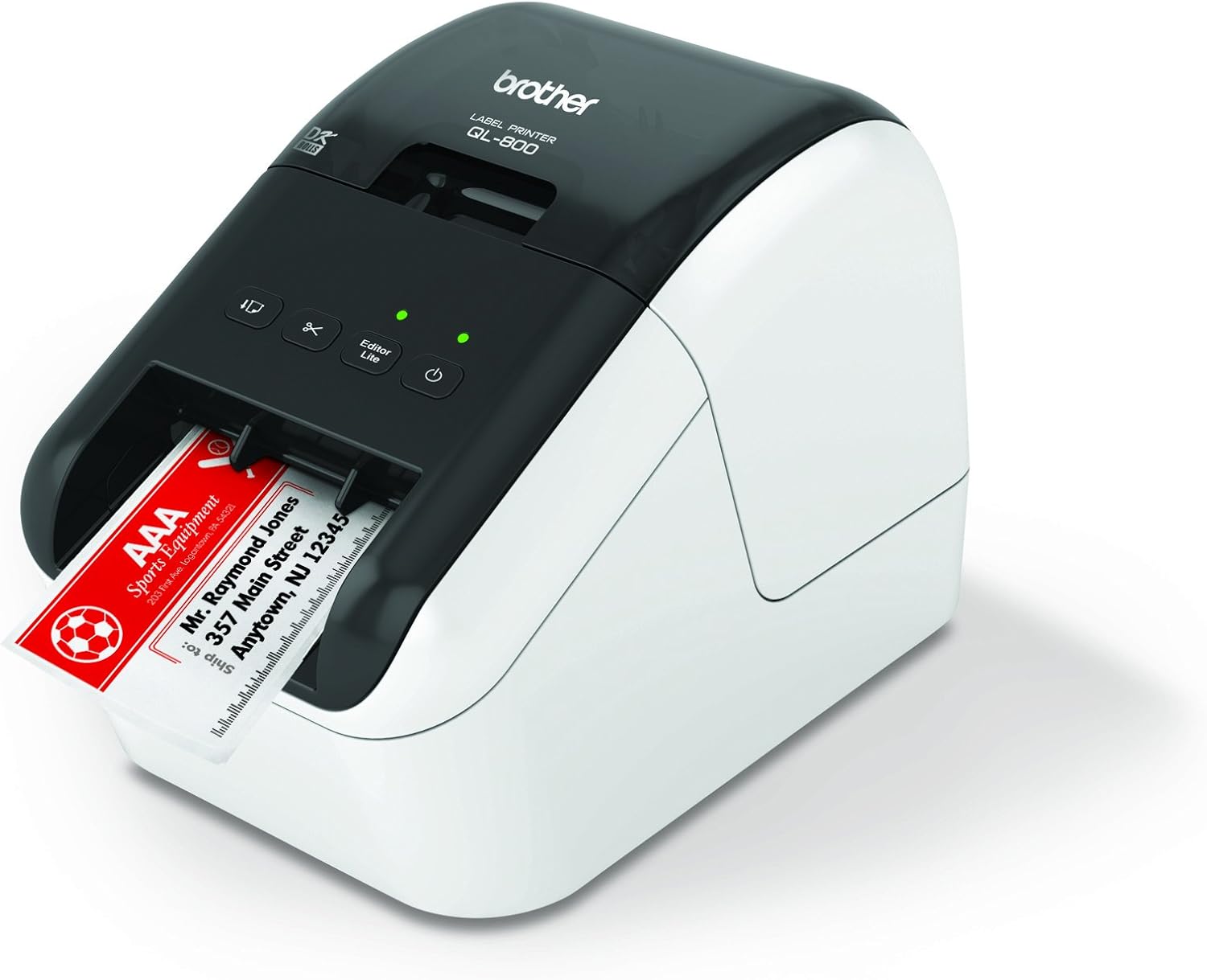 Brother QL-800 High-Speed Professional Label Printer, Lightning Quick Printing, Plug & Label Feature, Brother Genuine DK Pre-Sized Labels, Multi-System Compatible – Black & Red Printing Available : Office Products
