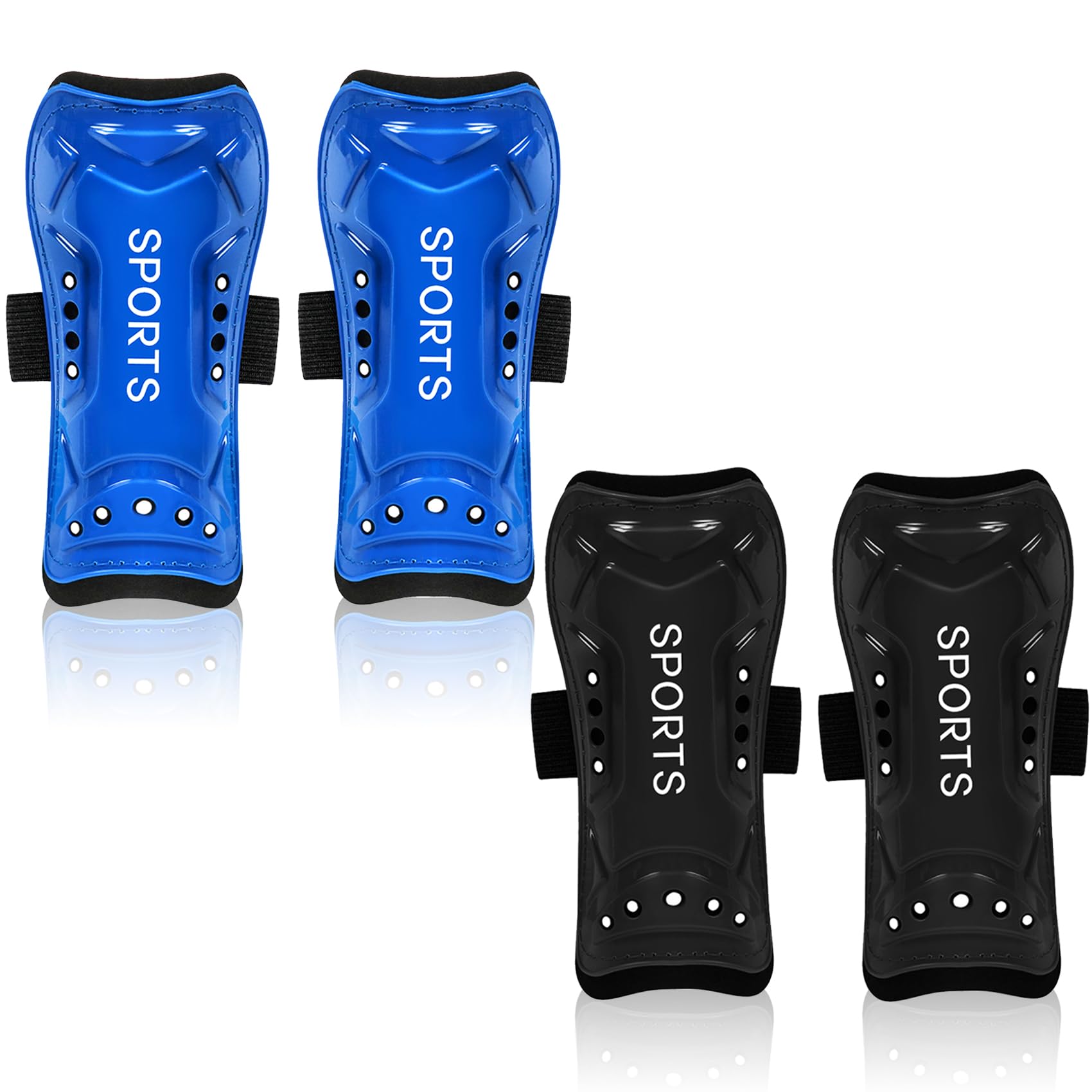 Photo 1 of Shin Guards Soccer Youth, Protective Soccer Shin Guards & Lightweight and Breathable Kids Calf Socks Sleeves Equipment for 3-6 7-10 11-15 Years Old Boys Girls Teenagers