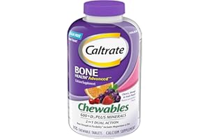Caltrate Chewables 600 +D3 Plus Minerals Calcium and Vitamin D, Sugar Free, Cherry, Orange and Fruit Punch, 155 count