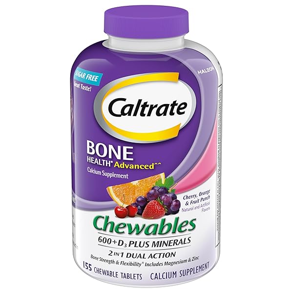 CALTRATE CHEWABLES 600 +D3 PLUS MINERALS CALCIUM AND...