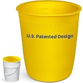5 Gallon Bucket Liner Reusable Bucket Saver Thinset Mortar Concrete Mix | Heavy Duty Leakproof Non Stick Easy Clean Grout Epoxy Flexible Silicone Graduated Measurements Designed in the USA