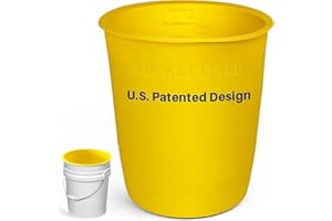 BUCKET LINER - 5 Gallon Bucket Liner Reusable Duradrive Bucket Guard Silicone Bucket Liners for Concrete Mix and Thinset(5 Ga