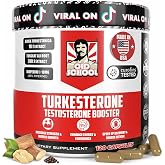Old School Labs Testosterone Supplement for Men &ndash; Turkesterone, 120 Caps | Max Potency Tongkat Ali with BioPerine&reg; for Max Absorption, Supports Muscle, Strength, Recovery, Drive &amp; Stamina