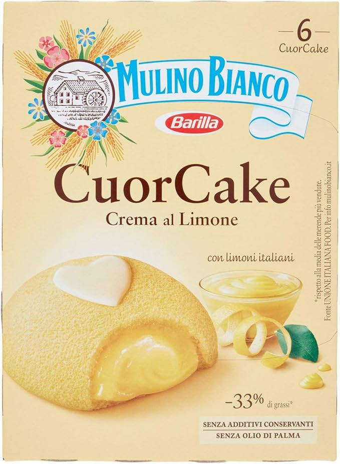 Mulino Bianco Merende Cuor Cake Con Crema Al Limone 210 Gr Amazon It Alimentari E Cura Della Casa