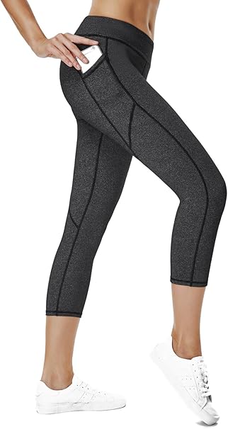THE GYM PEOPLE Compression Yoga Leggings for Women, Heart Shape Workout Yoga Pants with Pocket Super Power Flex Fabric