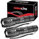 wowlite Tactical Flashlight, Wowlite Ultra Bright XML T6 LED Torch with 5 Light Modes & Adjustable Focus for Emergency Campin