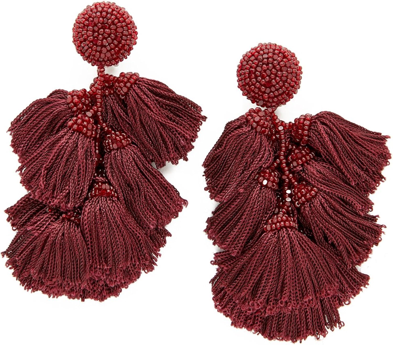 Amazon Co Jp Sachin Babi Cha Chaフリンジクリップonイヤリング ジュエリー