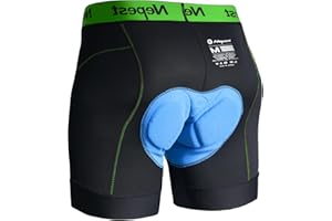 Nepest Mens Cycling Underwear 4D Padded Bike Shorts MTB Liner Mountain Bicycle Tights for Riding