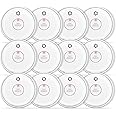 Fire Alarms Smoke Detectors, Smoke Alarm Battery Operated, Fire Alarm with Test Button & Low Battery Signal, Photoelectric Technology Fire Detectors for Bedroom and Home,12 Packs