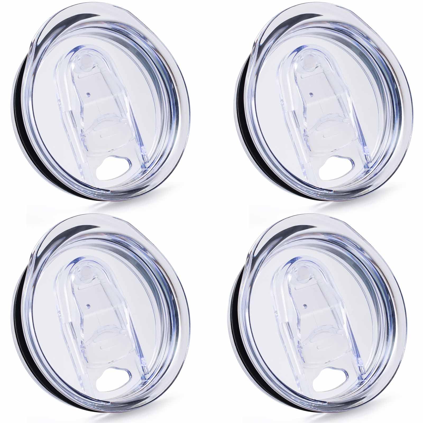 Photo 1 of 4 Pcs Replacement Lids for 20 oz Flat Bottomed Straight Body Tumblers with Inner Mouth about 2.76inch, Replacement Skinny Cup Lids for Water, Coffee or Tea on Travel, Work Hour and Daily Life