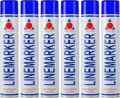 Aerosol Solutions Line Marker Spray Paint Blue 750 ml Pack of 6